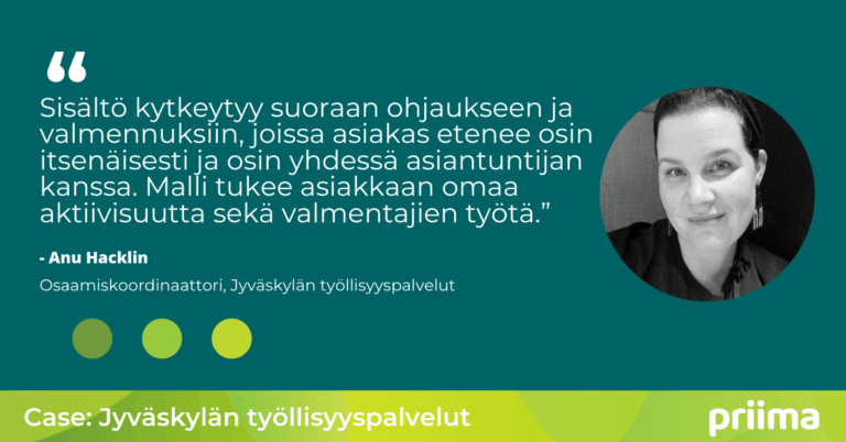 Jyväskylän työllisyyspalvelut kehittää työnhakijoiden osaamista Priiman avulla